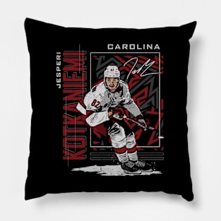 Jesperi Kotkaniemi Carolina Sports Card Pillow