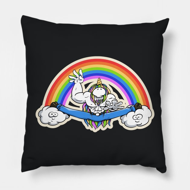 Unicorn, facial split Pillow by TomiAx