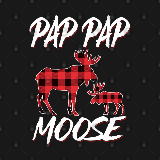 Red Plaid Pap Pap Moose Matching Family Pajama Christmas Gift by intelus