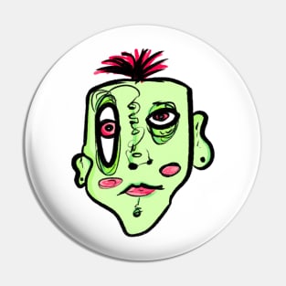 green face Pin