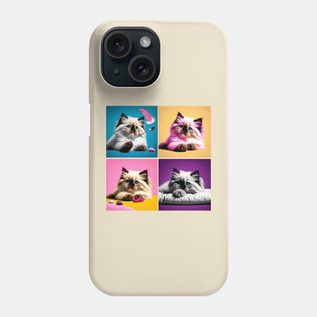 Himalayan Pop Art - Cute Kitties Phone Case by PawPopArt