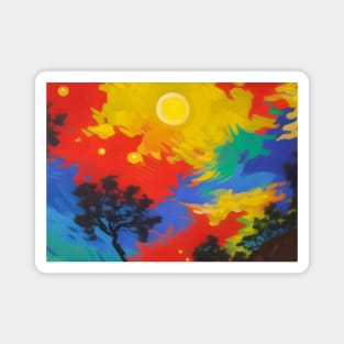 Bright fantasy sunset Magnet