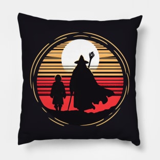 Mystical Sunrise Journey - Fantasy Pillow