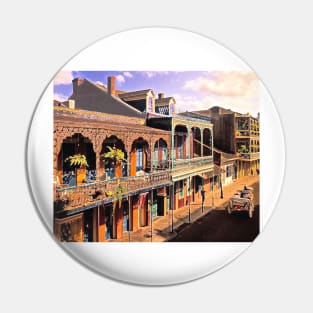 New Orleans Louisiana French Quarter Art Pin