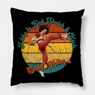 Sally OMalley -Retro Sunset Funny Quote Pillow