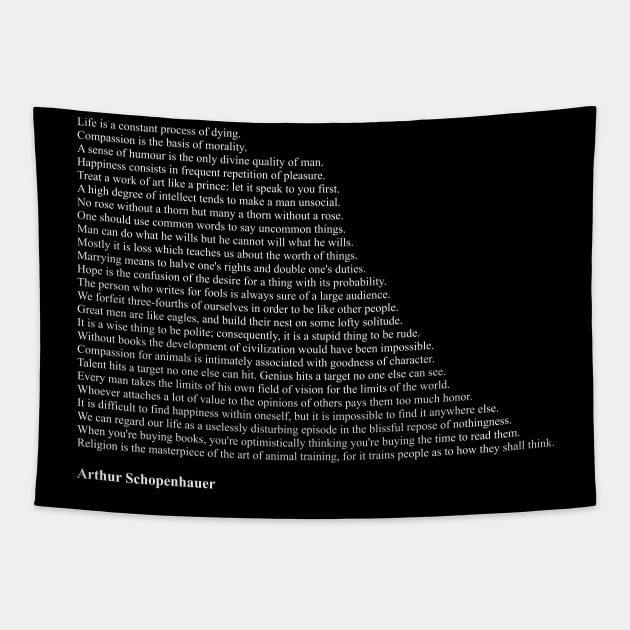 Arthur Schopenhauer Quotes Tapestry by qqqueiru