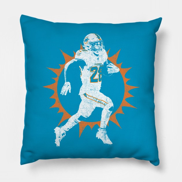 De'Von Achane Pillow by huckblade