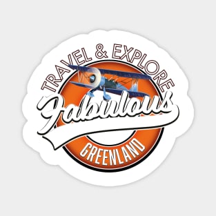 travel explore fabulous Greenland logo Magnet