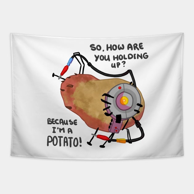 GLaDOS as a Potato Tapestry by lindepet