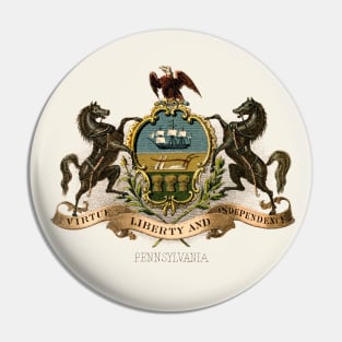 1876 Pennsylvania Coat of Arms Pin