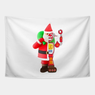 Santa robot Tapestry