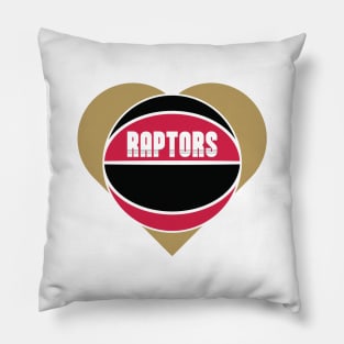 Heart Shaped Toronto Raptors Basketball Pillow