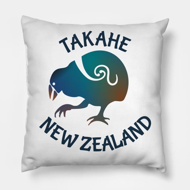 TAKAHE New Zealand Native bird Pillow by mailboxdisco