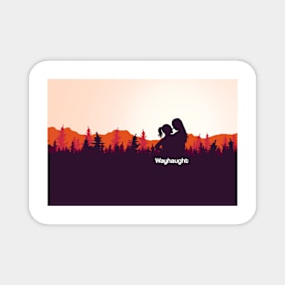 WayHaught Forest Sunset Silhouette - Wynonna Earp Magnet