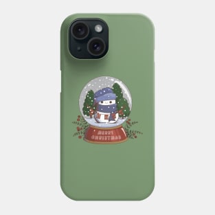 Christmas Snow Globe Snowman Phone Case