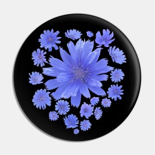 Blue Chicory Flowers: A Floral Arrangement Pin