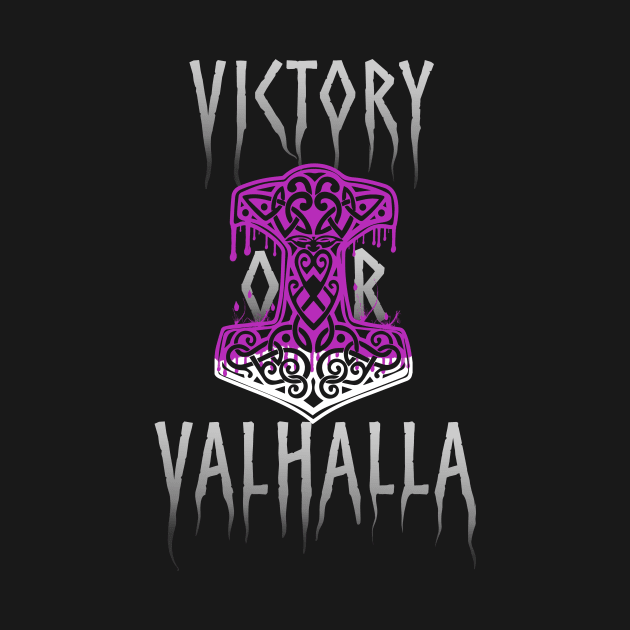 Victory or Valhalla Mjolnir Viking Norse Hammer of Thor Purple by vikki182@hotmail.co.uk