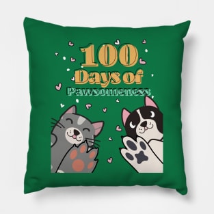 100 Days of Pawsomeness Pillow