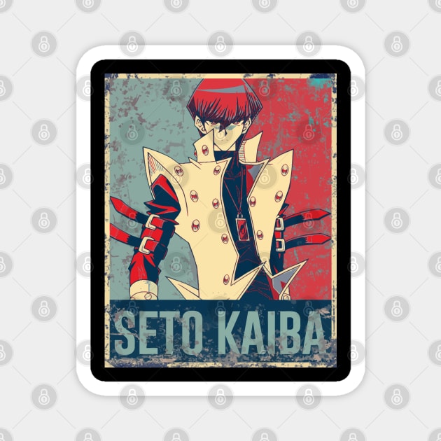 Kaiba in Hope and Distressed Style Anime Art Magnet by DeathAnarchy