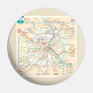 Paris Subway Map Pin