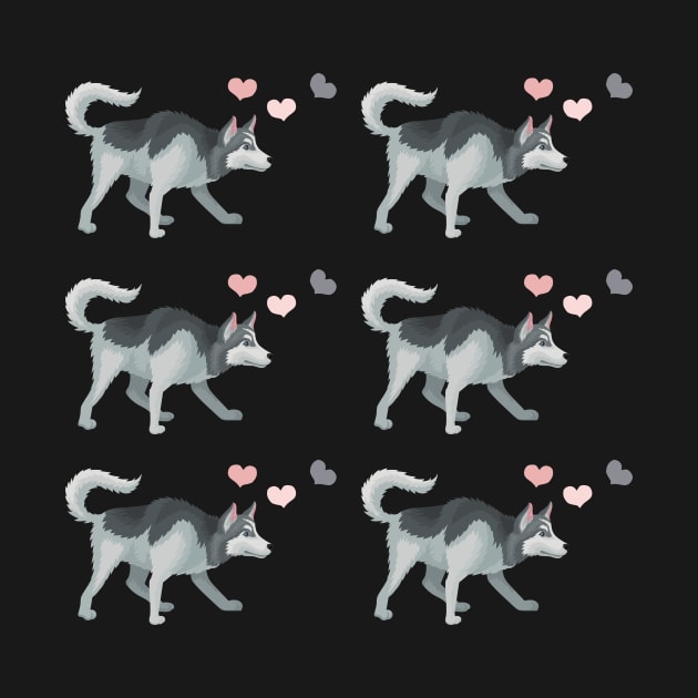 siberian husky dog pattern by Maful