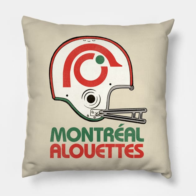 Defunct Montreal Alouettes Football Team Helmet Pillow by Defunctland