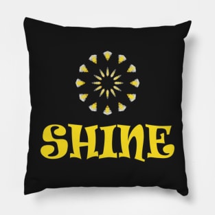 Bright Yellow Sun Shine Mandala Pillow