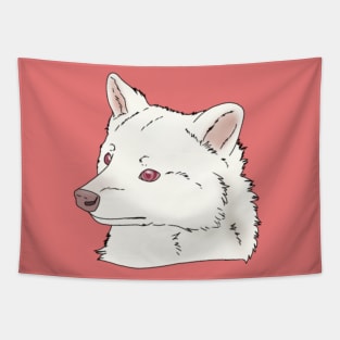 Albino Raccoon Head Tapestry