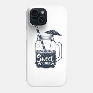 Hand Drawn Summer Cocktail In Jar Phone Case