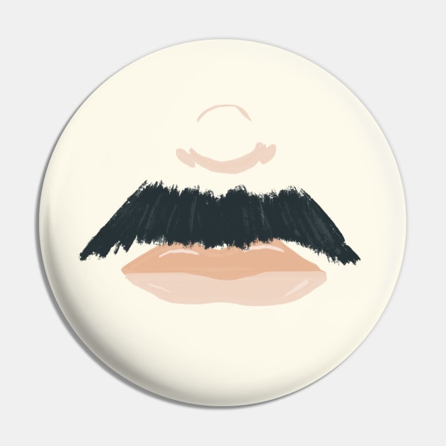 Mustache Mask Pin by Off The Hook Studio