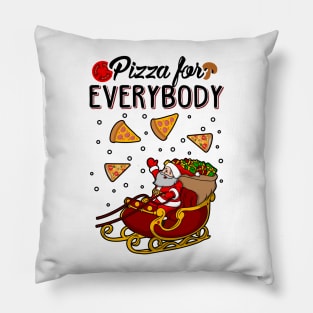 Pizza For Everybody Funny Christmas Sweater Pillow