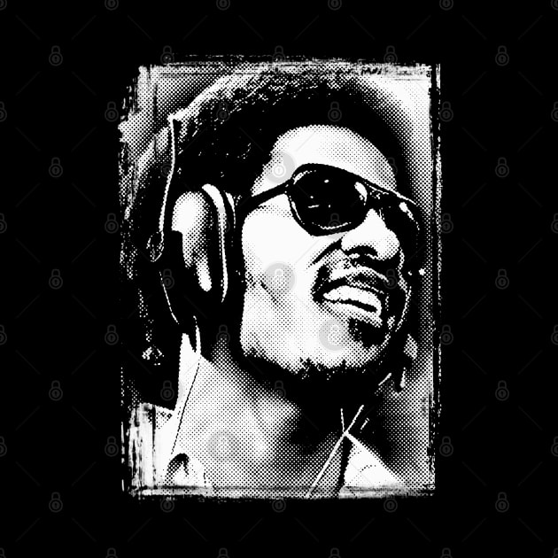 Vintage Stevie Wonder Halftone Pop Art by Mr.FansArt