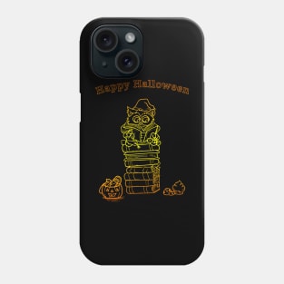 Happy Halloween Reading Owl Phone Case