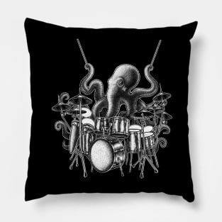 Octopus playing drums Pillow