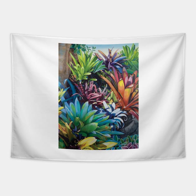 Bromeliad Oasis 2 Tapestry by artbyelly