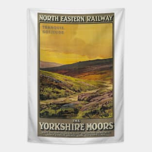 The Yorkshire Moors - NER - Vintage Railway Travel Poster - 1910 Tapestry