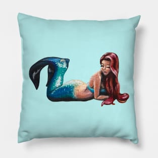 Sunbathing Mermaid Pillow