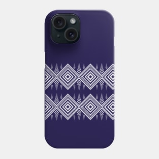 Beautiful bright tribal pattern in navy blue and white. Phone Case