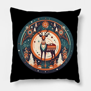 Deer in Ornament, Love Deers Pillow