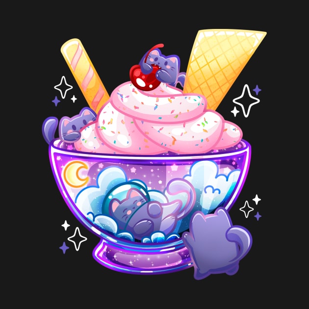 Cosmic Cat Ice Cream by SayuriNishiArt