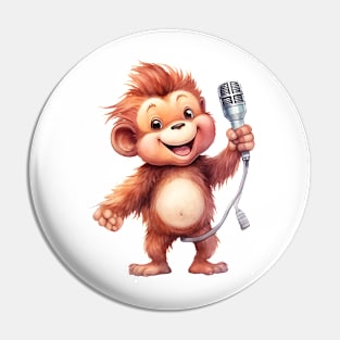 Orangutan Singing Pin