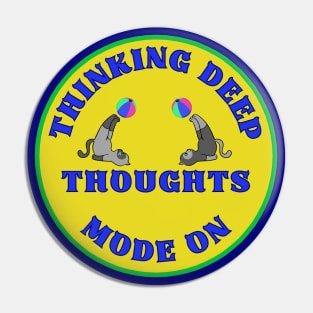 Thinking Deep Thoughts Mode Cats Procrastination Humor 3 Pin