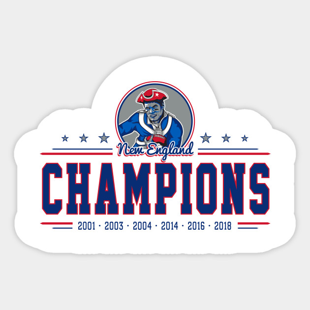 Patriots 2019 Championship Graphic 3 New England Patriots Sticker Teepublic