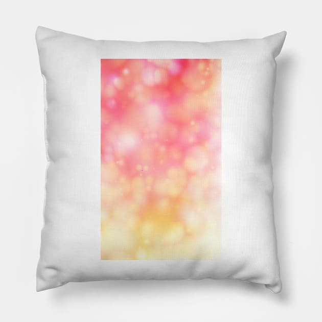 Pink and Yellow in Clouds Pillow by LaurenPatrick