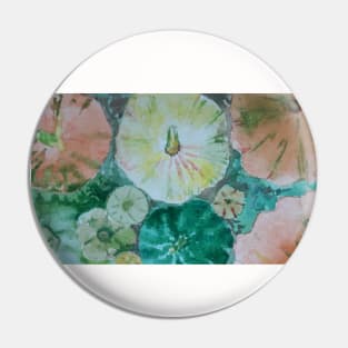 Summer Watercolor Pumpkin Squash Pin