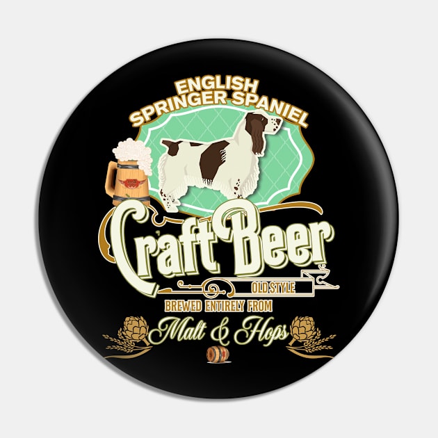 English Springer Spaniel Gifts - Beer Dog lover Pin by StudioElla