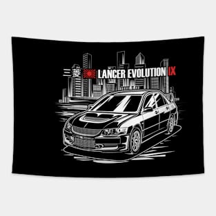 Lancer Evolution IX - White Print Tapestry