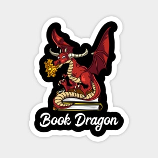 Book Dragon Reading Magnet