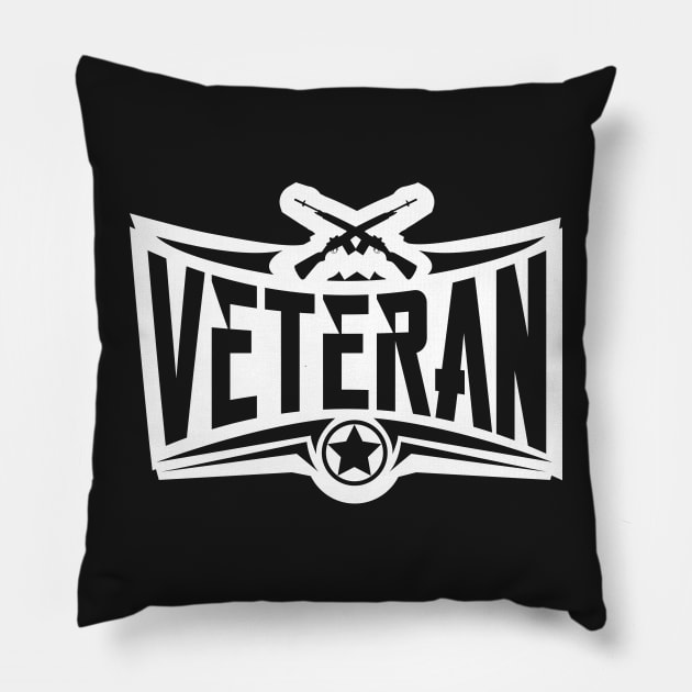 VETERAN: Woman Veteran female veterans t shirts gift Pillow by woormle