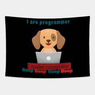 I are programmer, I make computer Tapestry